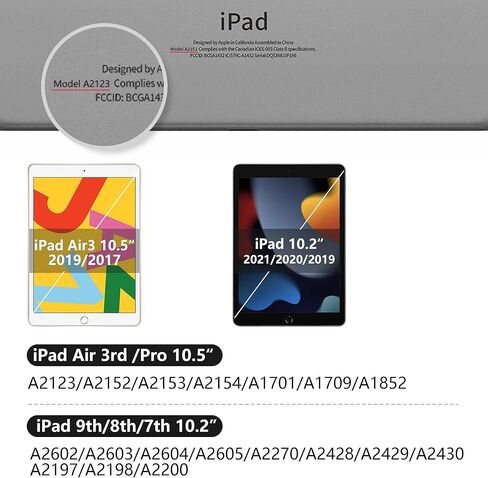 auaua Screen Protector for iPad 9th/8th/7th Generation (10.2 inch), iPad Air 3rd Gen(10.5 inch), iPad Pro 10.5, with Auto Alignment Kit, 9H Hardness Tempered Glass with Guide Frame in Kuwait