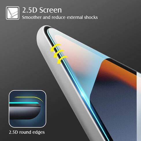 auaua Screen Protector for iPad 9th/8th/7th Generation (10.2 inch), iPad Air 3rd Gen(10.5 inch), iPad Pro 10.5, with Auto Alignment Kit, 9H Hardness Tempered Glass with Guide Frame in Kuwait