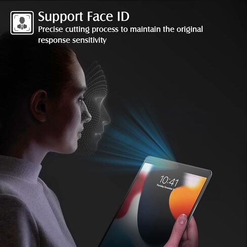 auaua Screen Protector for iPad 9th/8th/7th Generation (10.2 inch), iPad Air 3rd Gen(10.5 inch), iPad Pro 10.5, with Auto Alignment Kit, 9H Hardness Tempered Glass with Guide Frame in Kuwait