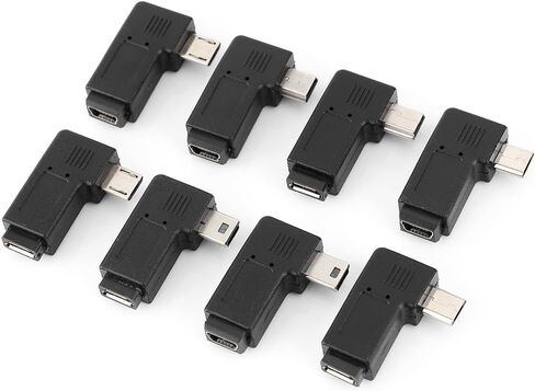 طقم مهايئ USB 40 قطعة، نوع طقم مهايئ USB للتوصيل، محول مغير صغير، موصلات محول USB ذكر إلى أنثى Micro USB متوافق مع USB1.1/1.0 in Kuwait