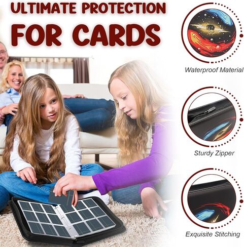 Football Card Binder 900 Pocket Trading Card Binder 9 Pockets with 50 Removable Sleeves Sports Card Binder with Zipper Baseball Card Binder for Trading Card Football Card and Standard Size Card in Saudi Arabia