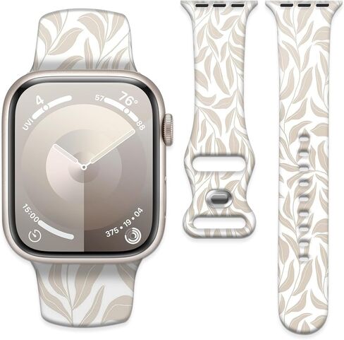 Watch Band Compatible with Apple Watch 38mm 40mm 41mm 42mm 44mm 45mm Soft Silicone Wristbands Replacement Strap with Classic Clasp for iWatch Series SE 8 7 6 5 4 3 2 1 Utral for Women in Kuwait