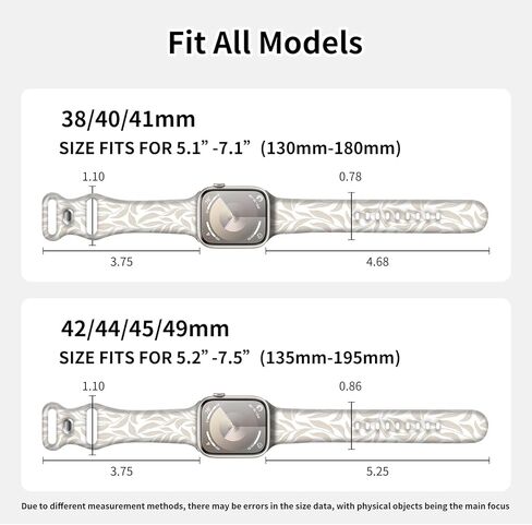 Watch Band Compatible with Apple Watch 38mm 40mm 41mm 42mm 44mm 45mm Soft Silicone Wristbands Replacement Strap with Classic Clasp for iWatch Series SE 8 7 6 5 4 3 2 1 Utral for Women in Kuwait