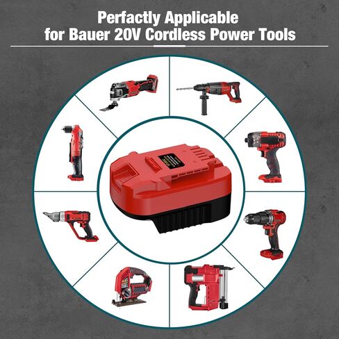 استخدام المحول لأدوات Bauer 20v MAX اللاسلكية، متوافق مع بطاريات ليثيوم ماكيتا 18V مناسبة لأدوات Bauer 20v MAX اللاسلكية in Kuwait