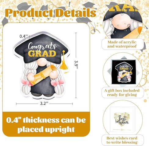 PETCEE You Did It Graduation Gifts for Her Him Graduation Flowers Bouquet Paperweight Graduation Keepsake Gift for Women Men Seniors Graduation Table Centerpiece for High School College Boys Girls in Saudi Arabia