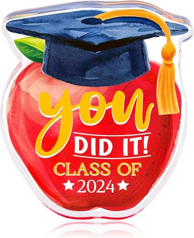 PETCEE You Did It هدايا التخرج لها، باقة زهور التخرج، وزن الورق، هدية تذكارية للتخرج للنساء والرجال وكبار السن، قطعة مركزية لطاولة التخرج للمدرسة الثانوية والكلية والأولاد والبنات in Kuwait