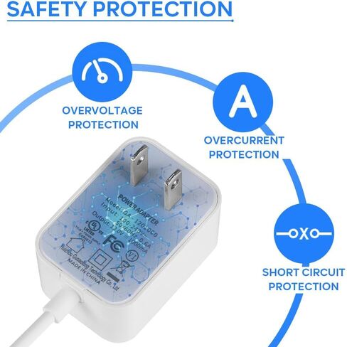 12V 1A Power Supply 100V~240V AC to DC Adapter 5.5 x 2.1mm & 2.5mm for 12volt 100mA 200mA 300mA 400mA 500mA 600mA 800mA 900mA 1000mA Equipment, 5ft Cord (White 2 Pack) in Saudi Arabia