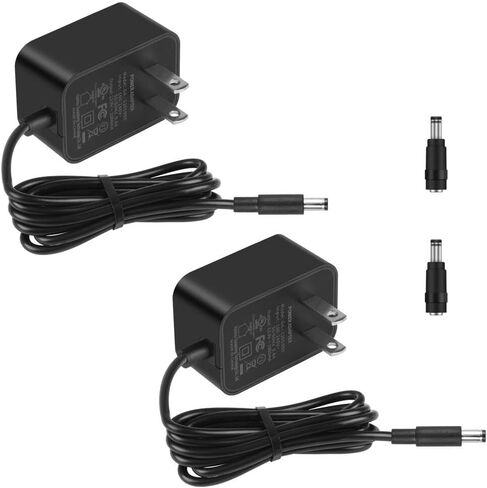 12V 1A Power Supply 100V~240V AC to DC Adapter 5.5 x 2.1mm & 2.5mm for 12volt 100mA 200mA 300mA 400mA 500mA 600mA 800mA 900mA 1000mA Equipment, 5ft Cord (White 2 Pack) in Saudi Arabia