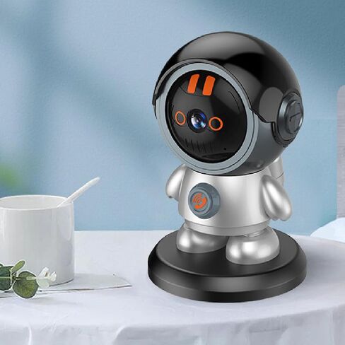 WiFi Robot Camera 1080P Motion Detection 2 Way Talk Rotatable Angle 6X Digital Zoom Type C HD NightIndoor Security Camera with Cool Appearance, Intelligent AI Detection in Saudi Arabia