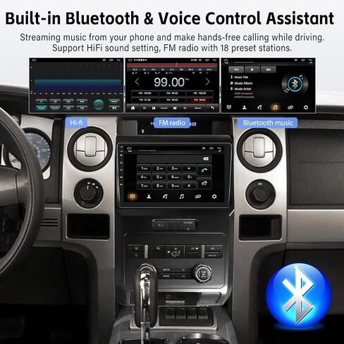 UNITOPSCI 2G+64G for Ford F150 F-150 2009-2012 راديو Android Car Stereo Wireless Apple CarPlay Android Auto Bluetooth GPS Navigation 9 بوصة HD شاشة تعمل باللمس HiFi FM/RDS WiFi SWC USB+AHD كاميرا احتياطية ميكروفون in Saudi Arabia