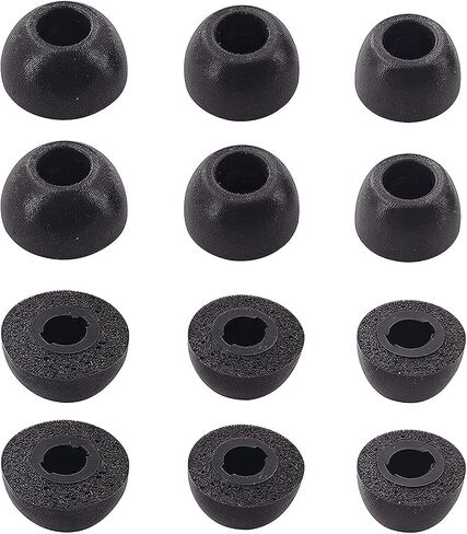 BLUEWALL Foam Ear Tips Compatible with Bose QuietComfort Earbuds II, S/M/L Sizes Fit in Case Soft Memory Foam Tip Replacement Eartips Foam Compatible with QuietComfort Earbuds ii 6 Pairs Black in Saudi Arabia