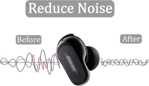 BLUEWALL Foam Ear Tips Compatible with Bose QuietComfort Earbuds II, S/M/L Sizes Fit in Case Soft Memory Foam Tip Replacement Eartips Foam Compatible with QuietComfort Earbuds ii 6 Pairs Black in Saudi Arabia