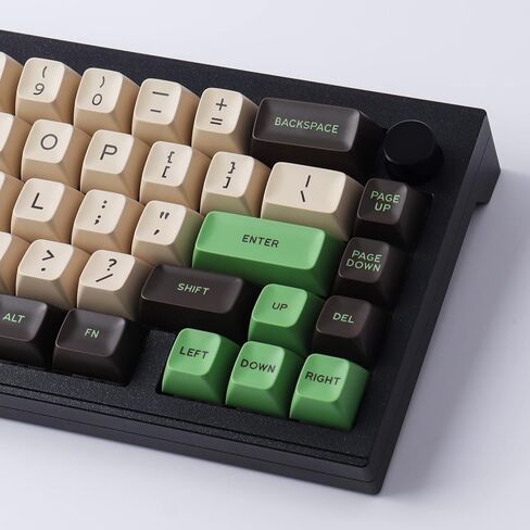 Hyekit SA Keycaps، 173 مفتاحًا Doubleshot Keycaps ABS Keycaps مجموعة مفاتيح كاملة لـ Cherry Gateron MX Switches لوحات المفاتيح الميكانيكية، تخطيطات الولايات المتحدة/المملكة المتحدة مع 6.25u، 7u Spacebar (شوكولاتة ماتشا) in Kuwait