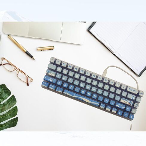 Blue Pudding Keycaps, Dye Sub PBT Keycaps,Custom Keycaps for Mechanical Gaming Keyboard,Shine Through Keycaps,Compatiability for 100%, 95%,80%,75%, 65%, 60% (Snow Mountain) in Saudi Arabia