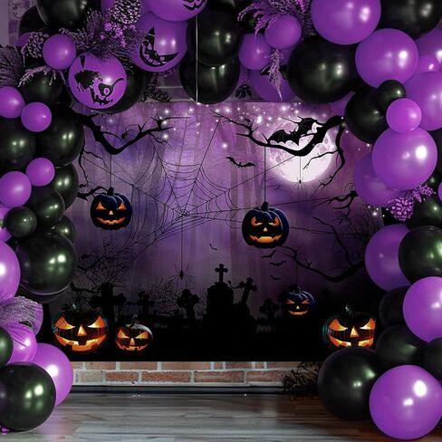 avezano زاحف كابوس الغابات هالوين خلفية القرع الخفافيش اكتمال القمر مخيف حزب خلفية سحرية ساحرة شبح موضوع حزب زينة صورة التقطت الصور استوديو كشك الصورة (برتقالي، 7 × 5 قدم) in Kuwait