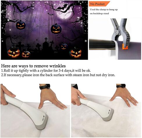 avezano زاحف كابوس الغابات هالوين خلفية القرع الخفافيش اكتمال القمر مخيف حزب خلفية سحرية ساحرة شبح موضوع حزب زينة صورة التقطت الصور استوديو كشك الصورة (برتقالي، 7 × 5 قدم) in Kuwait