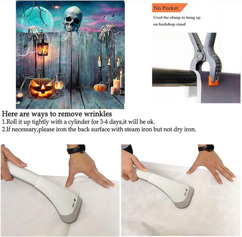 Avezano Halloween خلفية هيكل عظمي اليقطين فانوس خشبي مخيف ليلة حفلة التصوير الفوتوغرافي خلفية شبح عيد الهالوين ديكورات حفلات التقاط الصور خلفية الصورة (10x7ft) in Saudi Arabia