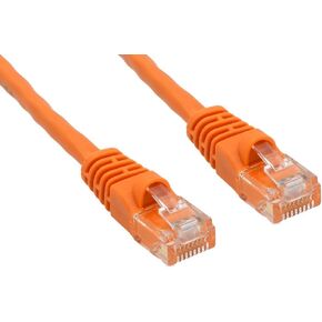 ZNWN36OR-25 25 ' Cat 6 UTP Rated 550 MHz Cross Over Patch Cable with Snagless Molded Boots, Orange