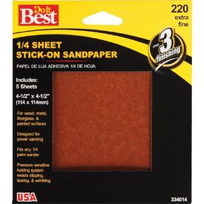 Ali Ind. 334014 Do it Best 1/4 Sheet Stick-On Sanding Sheets