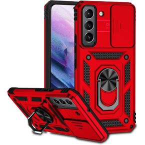 Hitaoyou Samsung Galaxy S22 Case with Lens Protection, Galaxy S22 5G Case with Camera Cover & Kickstand Military Grade Shockproof Heavy Duty Protective with Magnetic Car Mount Holder, S22 Black case