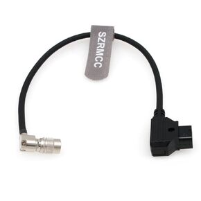 SZRMCC Hirose 4 pin Male Right Angle Adjustable to D-Tap Gold Mount/V-Mount Audio Power Cable for Zoom F4 F8 Zaxcom Sound Devices 688 644 633 Recorder