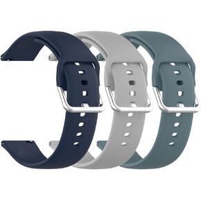 BabyValley 20mm Bands Compatible with ITouch Air 3 40mm/ ITouch Sport/Sport 3 Smart Watch Silicone Wristband Replacement Bracelet Sport Strap for Amazfit Active Watch