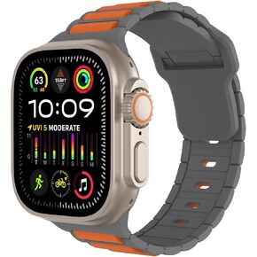 TiMOVO Watch Band Compatible with Apple Watch Band 42/44/45/46/49mm, Soft Silicone Sport Breathable Replacement Watch Straps for iWatch Ultra 2/Ultra/Series 10/9/8/7/6/5/4/3/2/1/SE