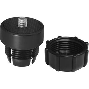 1 Set Ball Head Mount Conversion 17mm 1/4 Thread Interface Plate Adapter Fastening Ring and Camera Head Adapter Kit Tripod Phone Holder Screw Port Accessory Black