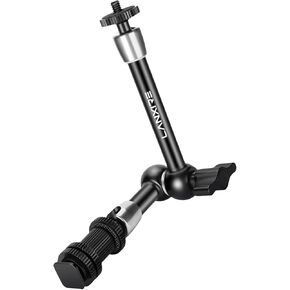 9 Inches Adjustable Friction Power Articulating Magic Arm with 1/4" Screw and Cold Shoe Mount Adapter - for Cameras, Flash, LED Lights, Microphone, Monitors, Smartphones - Max Load 4.4lb/2kg