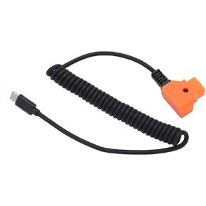 USB C to D Tap Power Cable, 35-90cm Spring Line Design, Easy to Operate for Outdoor Shooting, Universal Digital Cameras