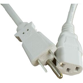 [UL Listed] OMNIHIL White 15 Feet Long AC Power Cord Compatible with ALESIS TRANSACTIVE Wireless 2