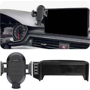 Car Phone Holder with Glasses Case Fits for Audi A4 2017-2019/Q5 2018-2020 Accessories(Only fit for 8.3-Inch Screen),Thick Cases Friendly,Cell Phone Mount for 4.7-7 in Phones