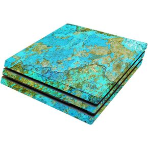 MightySkins Skin Compatible with Sony PS4 Pro Console - Teal Marble | Protective, Durable, and Unique Vinyl Decal wrap Cover | Easy to Apply, Remove, and Change Styles | Made in The USA
