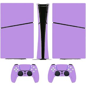 Sticker Decal for PS5 Slim Digital, Console Skin Vinyl Cover for PS5 Slim Digital Edition, Protective Wrap for PS5 Slim Digital Controller (White)