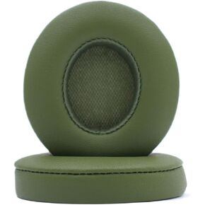 Replacement Ear Pads Compatible with Beats Solo 2.0 Solo 3.0 Wireless Headphones Soft Comfort Protein Leather Memory Foam Resilient（Army Green