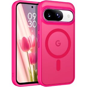 BENTOBEN for Google Pixel 9 Case [Compatible with Magsafe] Translucent Matte Magnetic Pixel 9 Case Slim Thin Shockproof Women Men Girls Boys Protective Phone Cases for Google Pixel 9 6.3" 2024, Black