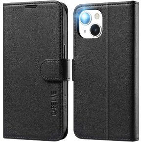 for iPhone 15 Wallet Case with Card Holder, [2 x Screen Protector] [Premium PU Leather] [RFID Blocking] [Shockproof TPU Inner Shell] Kickstand Cover for iPhone 15 6.1''(Green)