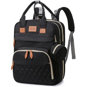 Diaper Bag Backpack, Multifunction Travel Changing Diaper Bags, Convertible Mommy Bag Travel Bag, Waterproof, Large Capacity, Stylish and Durable, Gray