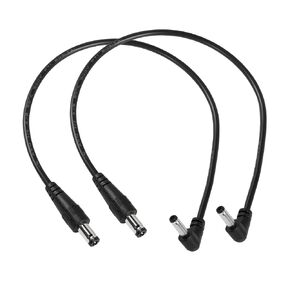 YACSEJAO 2PCS DC Conversion Power Cable 30CM 12V DC5.5x2.1mm to DC3.5x1.5mm Male to Male Supply Extension Cable