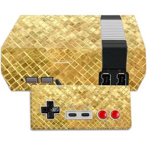 MightySkins Skin Compatible with Nintendo NES Classic Edition wrap Cover Sticker Skins Gold Tiles