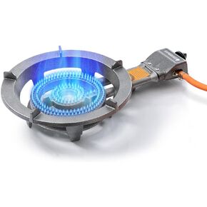 Camplux Propane Burner 130,000 BTU, Single Gas Burners, Outdoor Stove for Home Brewing, Turkey Fry, Maple Syrup Prep
