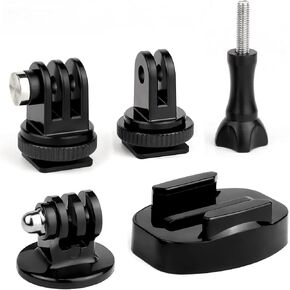 Quick Release Tripod Mount Adapter and Cold Shoe to Tripod Mount Convertor Accessories Kit for GoPro Hero 13 12 11 10 9 8 7 6 5 4 3 DJI OSMO Sjcam Xiaoyi and Most Action Camera