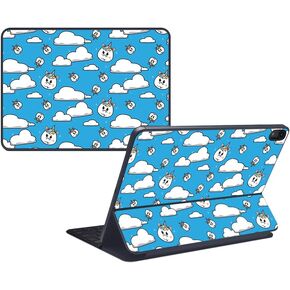 MightySkins Skin Compatible with Apple iPad Pro Smart Keyboard 11" (2018) - Winter Fox Pattern - Protective, Durable, and Unique Vinyl Decal wrap Cover - Easy to Apply, Remove - Made in The USA