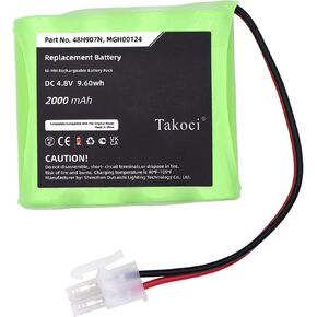 Replacement Battery for Omron Hem 907 Series IntelliSense Professional Digital Blood Pressure Monitor fits Part Number 48H907NE 48H907N 4.8V/2000mAh