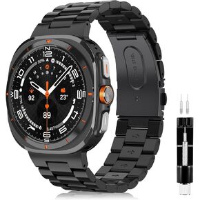 Fintie Band Compatible with Samsung Galaxy Watch Ultra 47mm 2024, No Gap Stainless Steel Metal Bands Replacement Bracelet Strap