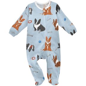 Baby One-Piece Rompers, Newborn To Infant Romper Footies, Different Dogs Doodle