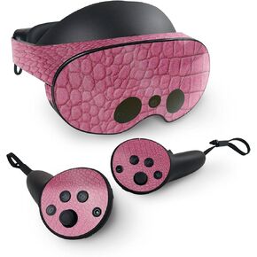 MightySkins Glossy Glitter Skin Compatible with Meta Quest Pro - Pink Gator Skin | Protective, Durable High-Gloss Glitter Finish | Easy to Apply, Remove, and Change Styles | Made in The USA
