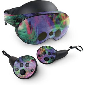 MightySkins Glossy Glitter Skin Compatible with Meta Quest Pro - Neon Splatter | Protective, Durable High-Gloss Glitter Finish | Easy to Apply, Remove, and Change Styles | Made in The USA
