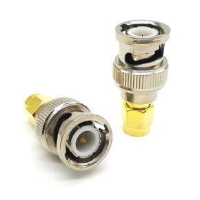 2PCS SMA to BNC Antenna Adapter, SMA Male to BNC Male Coaxial Connector, BNC to SMA Coax Cable Adapter for HAM Radio, SDR, Walkie Talkie