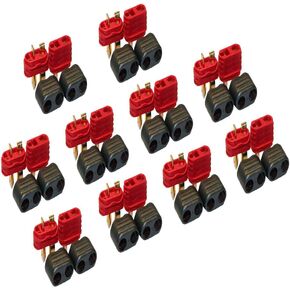 10 Pairs Anti-Slip Amass Deans T Plug Male Female Connector Adapter with Sheath Housing